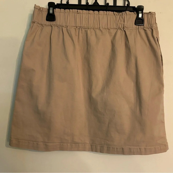 Gap Womens Khaki Skirt Elastic Waistband Pockets SZ Medium (Uniform) office - Picture 4 of 6